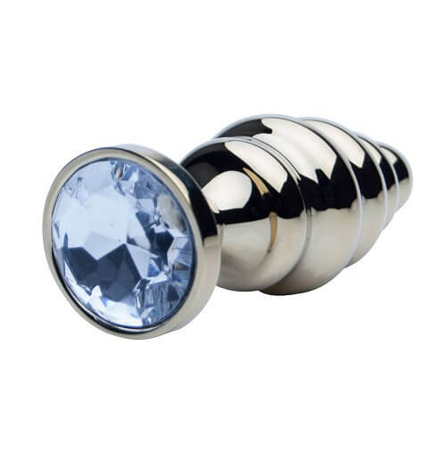 Precious Metals Ribbed Gold Anal Plug